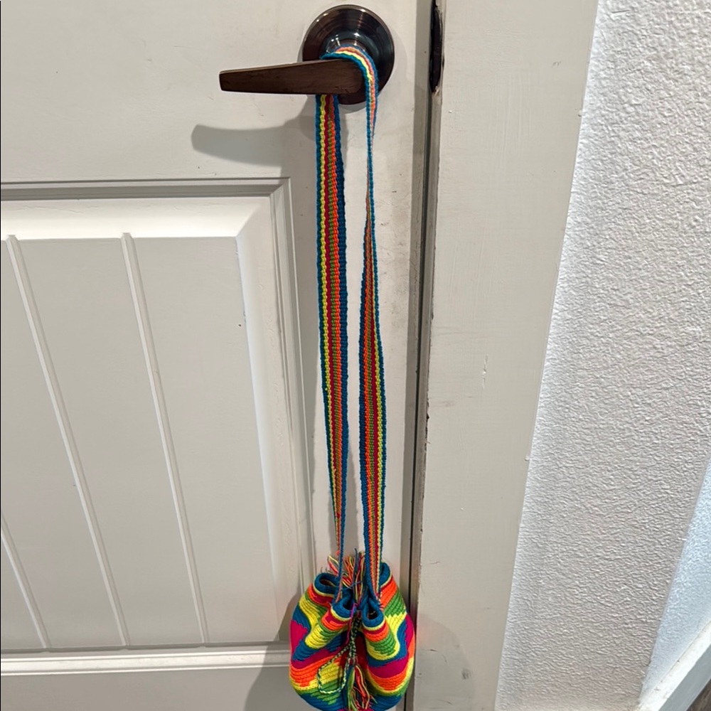 Colorful Knitted Hanging Pouch